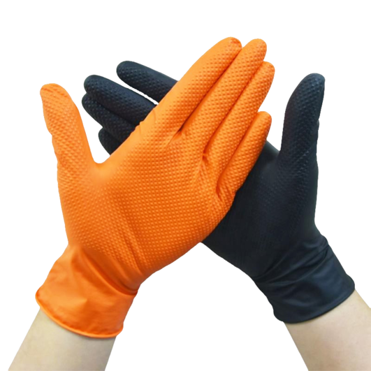 Disposable Diamond Textured Nitrile Gloves