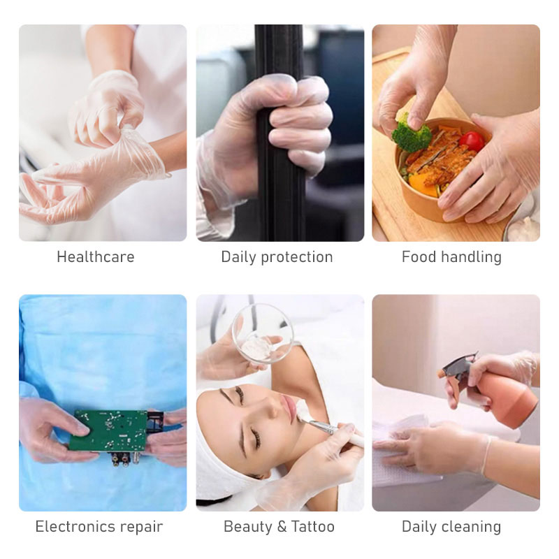 Disposable Powder Free Vinyl Gloves box 100pcs latex free