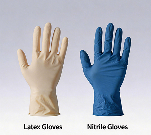 latex v nitrile gloves