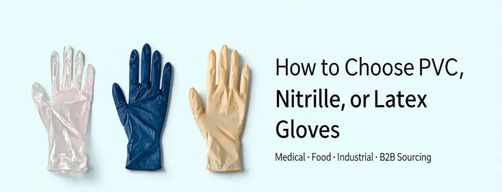 PVC Nitrile Latex Gloves Comparison | B2B Sourcing Guide for Medical Food Industrial Use