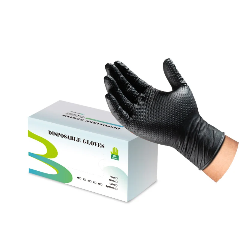 Diamond textured nitrile gloves for automotive repair – handling oil and grease