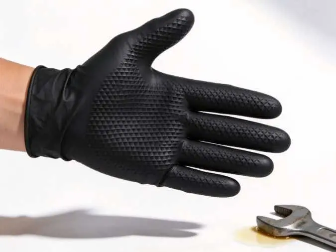 8 Mil Diamond-Textured Nitrile Gloves: Solving the Dual Challenges of Slipping and Tearing